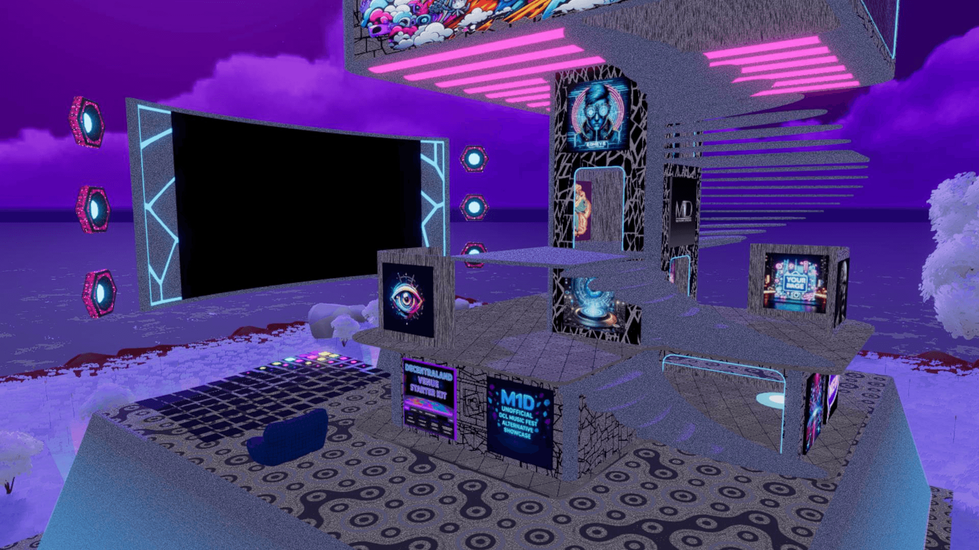 Interior with EON EYE display and dance floor